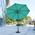 thumbnail image 2 of WestinTrends Paolo 9 Ft Patio Umbrella with Base Included, Market Table Umbrella with with 30 Pound Solid Decorative Round Concrete Base, Turquoise, 2 of 8