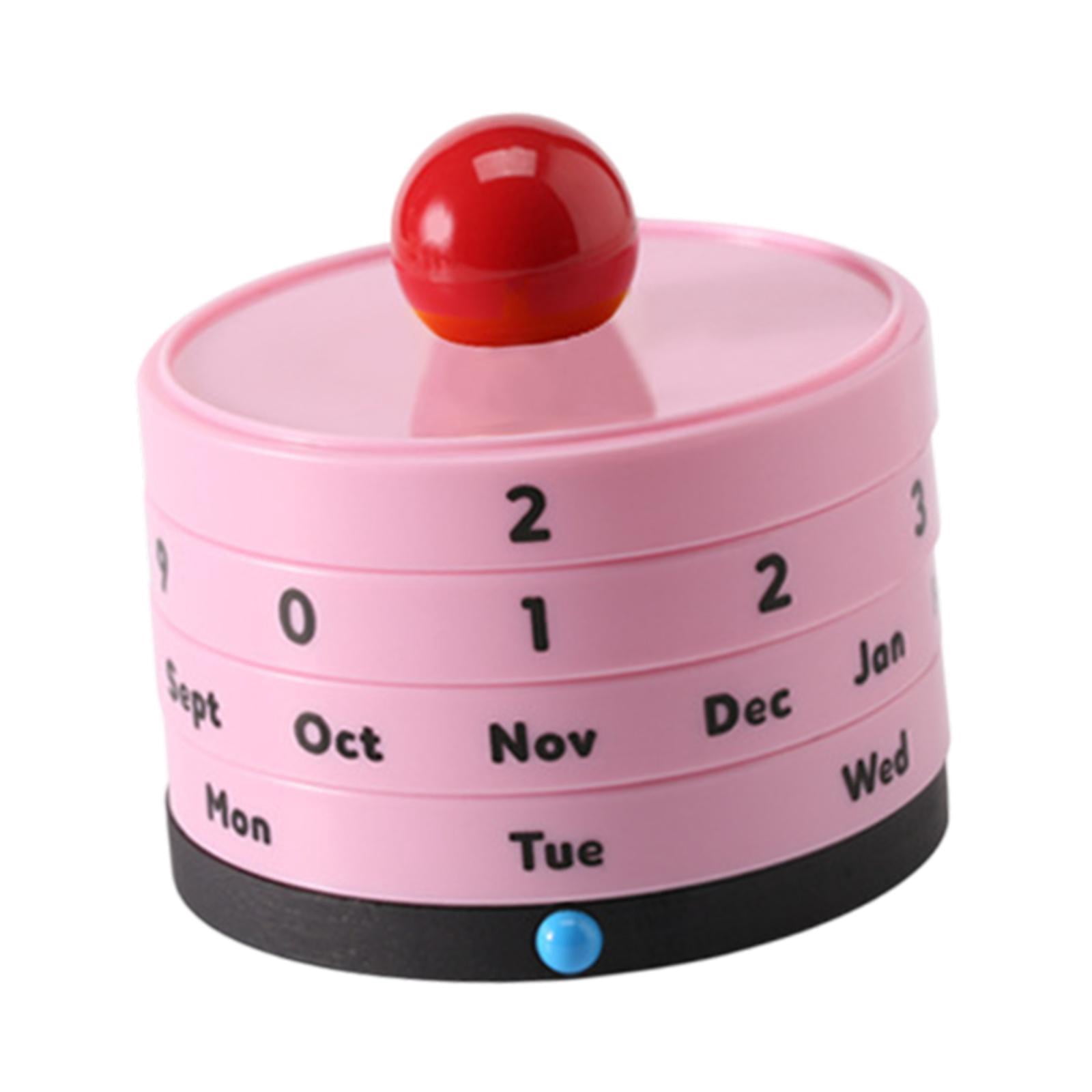Zxpjkyu Desk Calendar Perpetual Calendar Desktop Accessory Small Cute Decoration Modern pink