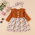 thumbnail image 1 of LSLJS Toddler Girl Ribbed Leopard Printed Flutter-Sleeve Dress Baby Suit, Girls Dresses, 1 of 9