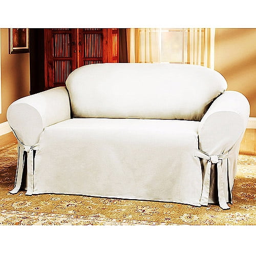 Mainstays Cotton Duck Loveseat Slipcover