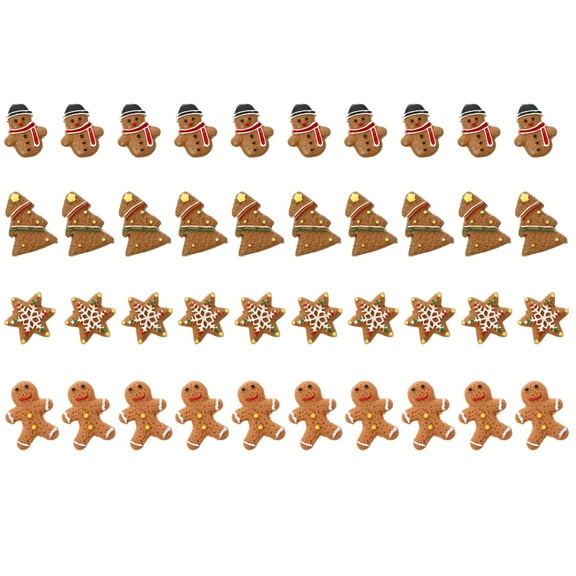 DIY resin accessories,40pcs Christmas Theme Resin Decoration Accessories Handmade DIY Materials