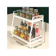 thumbnail image 2 of 1PCS Countertop Storage Rack, 2-Tier Kitchen Counter Shelf, Desktop Organizer Shelf For Kitchen,Metal Kitchen Table Organizer,White, 2 of 5