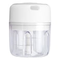 thumbnail image 4 of Picadora de Ajo Eléctrica, Mini Picadore de Verduras Portátil de 250 ml, Triturador de Ajo Recargable Por USB, Picadore de Cebolla Con Cuchilla de Acero inoxidable, 4 of 7