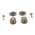 thumbnail image 3 of Vintage Bronze Zinc Alloy Hasp Latch & Bear Padlock Set (2-Pack) - Durable Rustproof Lock with Mounting Screws, Decorative & Functional Closure for Jewelry Boxes, Wooden Chests, Furniture and DIY, 3 of 7