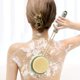 thumbnail image 3 of (Verde claro) Cepillo de ducha trasero Mango largo Esponja Ducha Flor Piedra pómez Pie 3 en 1 Accesorios de baño, 3 of 5