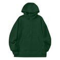 thumbnail image 5 of Htigea Womens Oversized Half Zip Hoodies Textured Long Sleeve Casual Hooded Sweatshirts Loose Fall Pullover Tops with Pockets Army Green S, 5 of 5