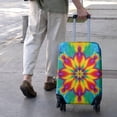 thumbnail image 3 of Tie Dye Colorful Flower Pattern Luggage Cover Fashion Suitcase Cover Baggage Covers Fit 25-28 Inch Luggage (Go Travel), 3 of 5