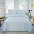 thumbnail image 2 of Home Sweet Collection Ensemble de Couette en Coton Égyptien Uni 2 Pcs (Simple, Bleu), 2 of 4