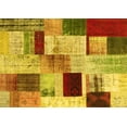 thumbnail image 1 of Ahgly Company Machine Washable Indoor Rectangle Patchwork Yellow Transitional Area Rugs, 6' x 9', 1 of 4