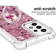 thumbnail image 2 of for Samsung Galaxy A53 5G Glitter Case with Ring Holder, Bling Sparkle Floating Liquid Soft TPU Cushion Fashion Girly Women Girls Clear Case Cover for Samsung Galaxy A53 5G  Rose Gold, 2 of 14