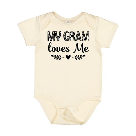 

Inktastic My Gram Loves Me Scandinavian Gift Baby Girl Bodysuit