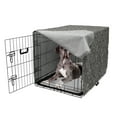 thumbnail image 5 of Abstract Dog Crate Cover, Monochrome Design Triangles Art of Brushstrokes Abstract Layout, Easy to Use Pet Kennel Cover Small Dogs Puppies Kittens, 7 Sizes, White and Charcoal Grey, by Ambesonne, 5 of 6