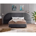 thumbnail image 2 of Meridian Furniture Cleo Gray Velvet Queen Bed, 2 of 5