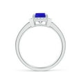 thumbnail image 2 of ANGARA Natural 1.5 ct Tanzanite Engagement Ring with Diamond Halo in 14K White Gold for Women (Size-8x6mm) | December Birthstone, Anniversary, Jewelry Gift for Women | Natural Tanzanite Ring, 2 of 9