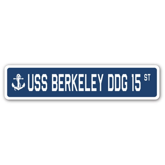 USS BERKELEY DDG 15 Aluminum Street Sign us navy ship veteran sailor gift