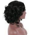 thumbnail image 3 of wigs human hair hair wigs Hairpiece Women's Wigs Female Curly Africa Wig Short 30cm Black Wigs Hair Wigs wig, Black, 3 of 4