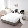 thumbnail image 3 of Erosebridal Black White Cow Print Bed in a Bag Queen Size, Farm Animal Cowhide Bed Set Breathable 7pcs, 3 of 4