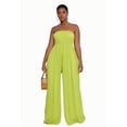 thumbnail image 2 of Jxzom Wide Leg Jumpsuits for Women Summer Chiffon Jumpsuit Tube Top Mopping Solid Color Strapless Pants One Piece Rompers, 2 of 6
