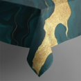 thumbnail image 5 of Teal and Gold Marble Glitter Dots Pattern Square Tablecloth,Waterproof Square Table Cover,Wipeable Spillproof Washable Table Cover for Home Kitchen Party Decor 52"x52"(132x132cm), 5 of 6