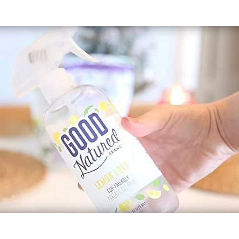  Good Natured Brand Limpiador concentrado multiusos + botella de  16 onzas, Limpiador biodegradable multisuperficie, Aceite esencial de  limón natural, Limpiador multiusos para todas las superficies