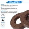 thumbnail image 4 of Unique Bargains Universal Oil Seal TC Double Lip W Steel Spring Seal Ring Rotary Shaft Seal High Pressure FKM Rubber Brown 2 Pcs 25x52x10mm, 4 of 7