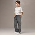 thumbnail image 2 of Gunia Kids Boys Sweatpants Joggers School Pants Casual Jogger Pants With Pockets Elastic Bottom Lined Warm Thickened Outdoor Sweatpants For Kids Athletic Pants Grey 9-10 Years, 2 of 5