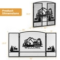 thumbnail image 7 of Amijoy 55" x 29.5" 3-Panel See-Through Metal Fireplace Screen, Foldable Fire Spark Guard Grate with Natural Scenery and Moose Pattern, 7 of 7
