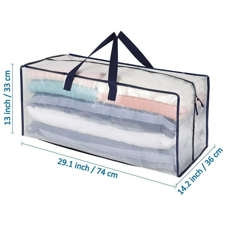 PP Woven Fabric Clear Clothes Storage Bags Moving Heavy Duty Extra