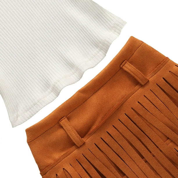 Conjunto Falda con Top Para Niña COCO PAU Falda Gamuza Walmart