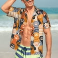thumbnail image 5 of Lsque Cute Cat Paw pattern Hawaiian Shirt for Men, Unisex Summer Beach Casual Short Sleeve Button Down Shirts-3X-Large, 5 of 9