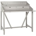 thumbnail image 2 of SAFAVIEH Wyatt Industrial Rustic Writing Desk w/ Pull Out, Quartz Grey, 2 of 6