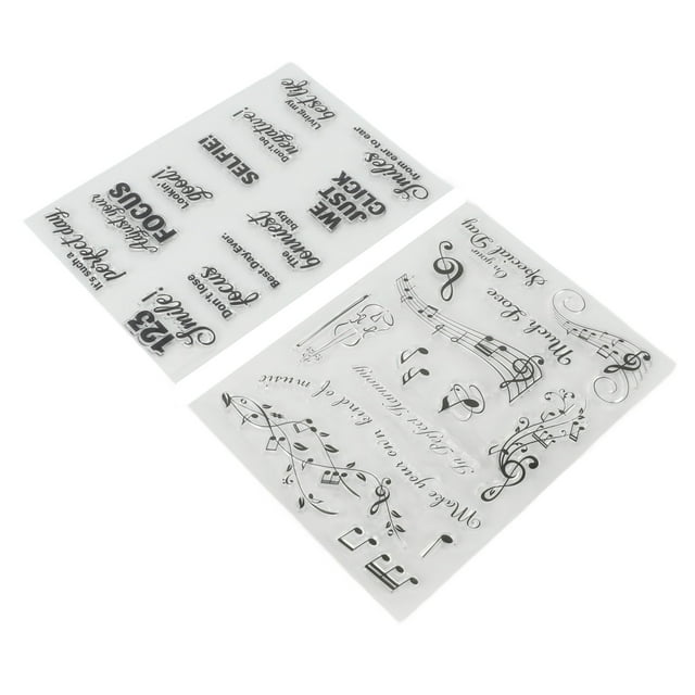 Sello para hacer tarjetas, 2 piezas Sello transparente Sello de silicona Sello transparente Mejore su experiencia