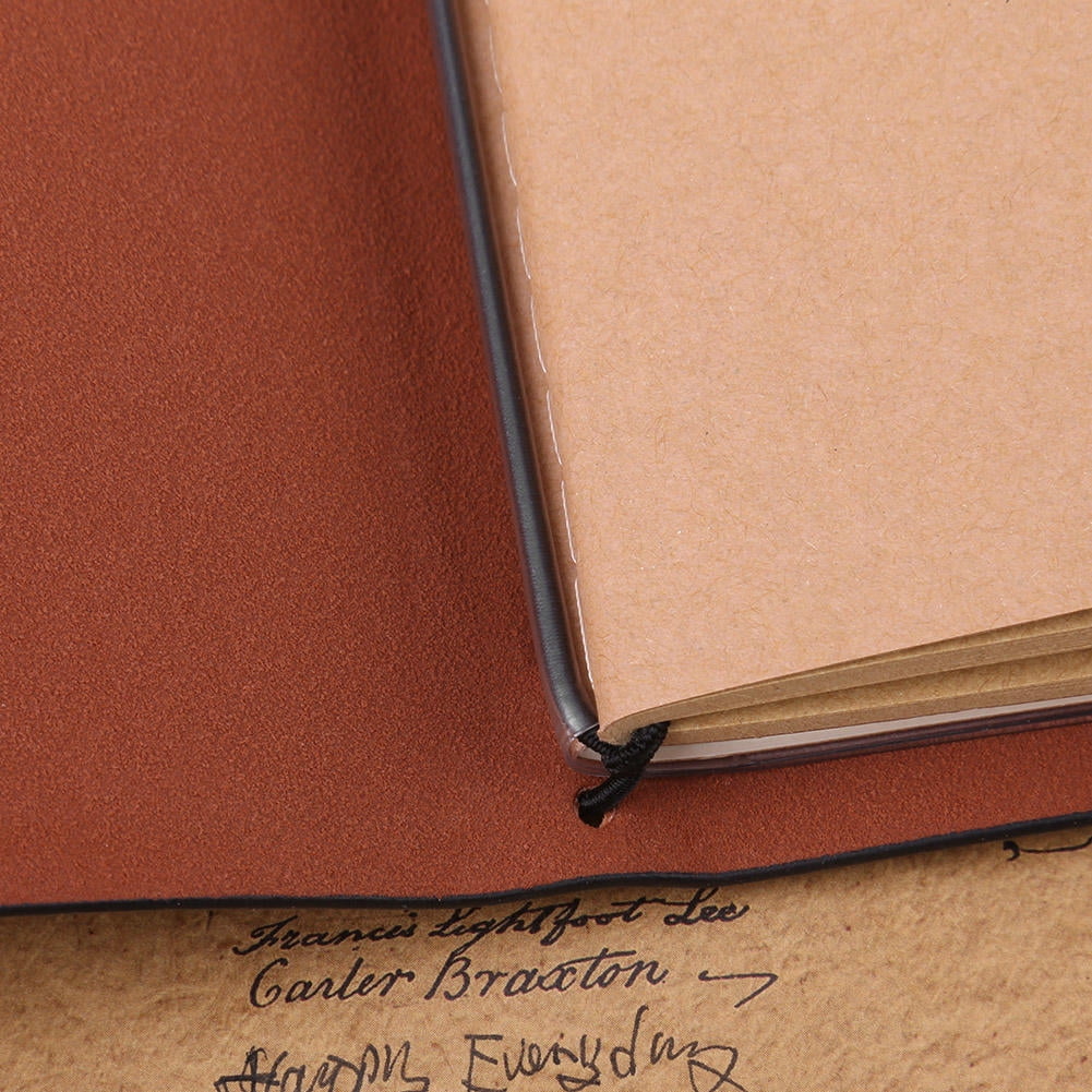 LAZIOEGR Classic PU Leather Travel Notebook – Vintage‑Style Journal, Refillable, 5.12" x 7.87", 0.45 lb, Black