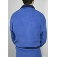 thumbnail image 6 of Men’s 100% Terry Cotton Bathrobe Toweling Gown Robe Two tone Blue XL, 6 of 7