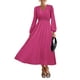 thumbnail image 1 of Vestido largo PRETTYGARDEN 2025 primavera manga larga con cuello en V para mujer, 1 of 8