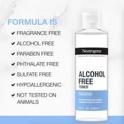 Neutrogena Alcohol-Free Daily Facial Toner, Skin Care for Face, Fragrance-Free, 8 oz