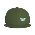thumbnail image 3 of DouZhe Flat Brim Cap Snapback Hat, Vintage Butterfly Animal Insect Prints Adjustable Green Adult Baseball Cap, 3 of 6