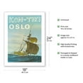thumbnail image 2 of Thor Heyerdahl’s Kon-Tiki - 1947 Expedition - Oslo Norway - Vintage Travel Poster c.1972 - Fine Art Matte Paper Print (Unframed) 18x24in, 2 of 4