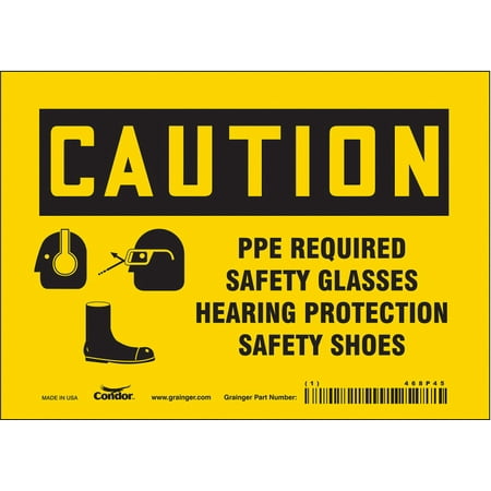 

Condor Safety Sign 5 inx7 in Vinyl 468P45 468P45 ZO-G5623937