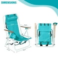 thumbnail image 5 of Backpack Beach Chairs for Adults,2 Pack Folding Heavy Duty Camping Chair with Large Pockets and Cup Holder,Adjustable high Beach Lounge Chairs with Towel Rack for Outdoor,Travel (Green), 5 of 15