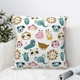 thumbnail image 4 of Pofeuu Cartoon Animals Print Double-sided plush pillowcase Square Throw Pillow Covers Pillows Cover for Living Room Bedroom Sofa Couch Cushion Cover（No pillow core）-16"x16", 4 of 7