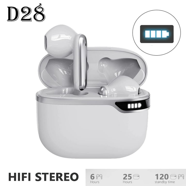 TWS Earbuds Wireless Earbuds Bluetooth 5.2 In-ear HiFi Stereo Earphones for iPhone Airpods Android Waterproof Touch Control Headsets with Case 120h Standby White - Walmart.com