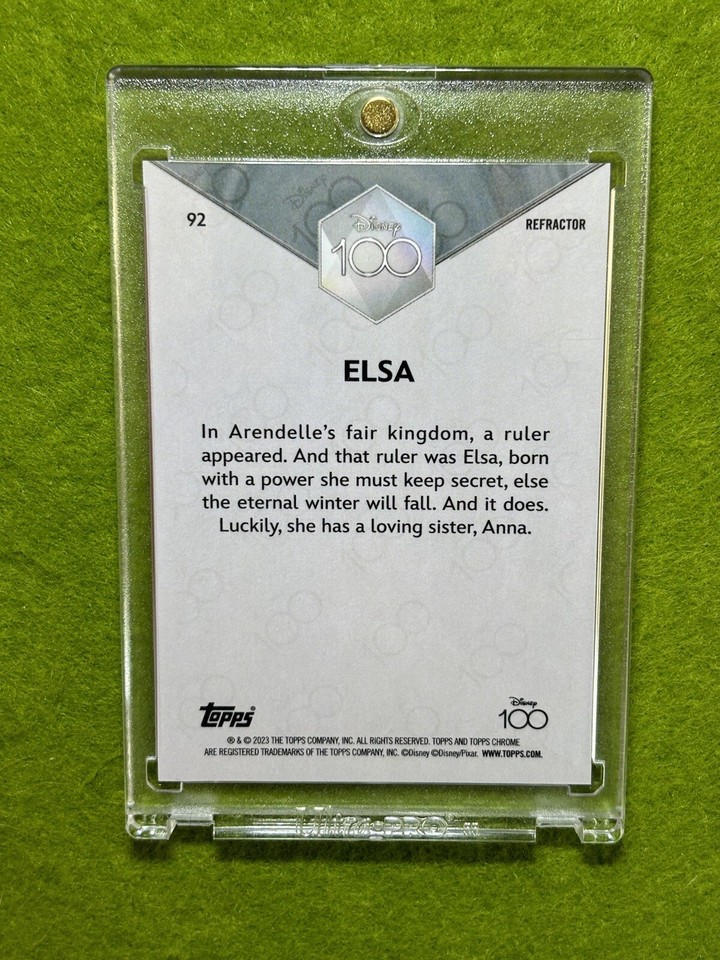 ELSA from FROZEN Disney 100 REFRACTOR CARD 2023 Topps Chrome