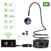 8mm 6LED Light Waterproof WiFi Borescope Inspection Endoscope Snake Tube Camera HD 720p For Mobile Phones