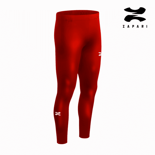 Malla Deportiva Larga Interior Unisex ZAPARI Licra Compresión Rojo