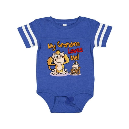 

Inktastic My Grandma Loves Me Monkey Gift Baby Boy or Baby Girl Bodysuit