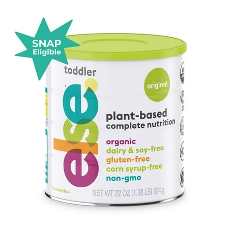 Else Nutrition Toddler Plant-Based Organic Formula Powder  Low Sugar  Clean Label  Non-GMO  22oz Can