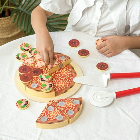 Simulation Pizza Jouer Jouet Semblant Cuisiner Pizza Nourriture Jouets  Maison Vie Apprentissage Cadeau Jeu De Rôle Tranches De Pizza Enfants  Jouets