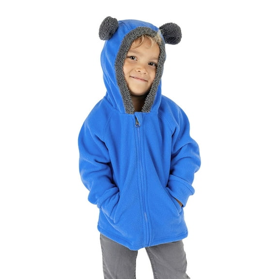 Huanglei Toddler Kids Baby Boys Girls Sweatshirt Jacket Outerwear Coat Fall Winter Zip Up Cute Bear Ears Hooded Warm Coat Outwear Long Sleeve Coat 2-3 Years