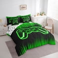 thumbnail image 3 of Castle Fairy Teens Green Gamepads Bedding Comforter Set,Video Game King Bedding Sets, 3 of 8